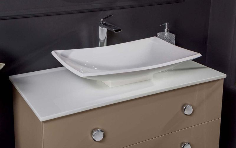 Столешница Armadi Art Solid Glass 110см белый 851-110