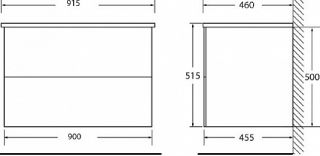 Тумба под раковину BelBagno подвесная 90x50см Rovere Nature ETNA-900-2C-SO-RN-P