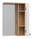 Зеркальный шкаф Misty Крафт 50см правый белый/дуб крафт золотой
