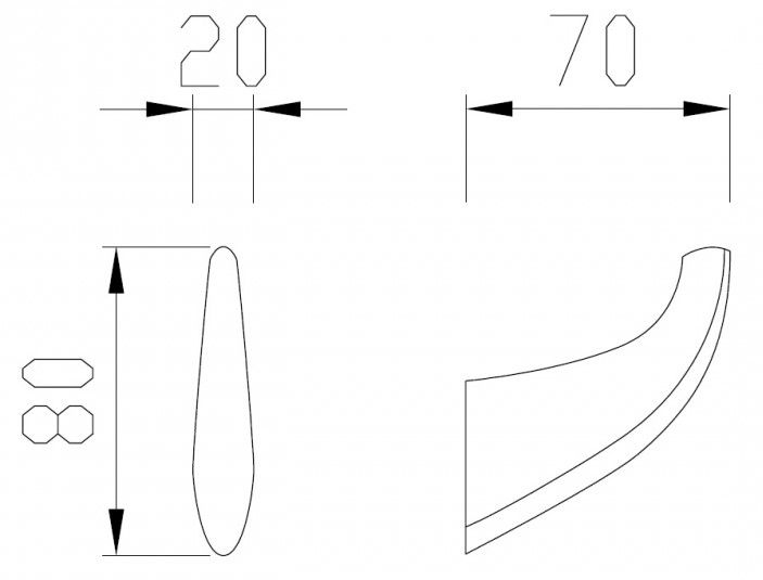 Крючок ABBER Nord AA1550B чёрный матовый