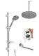 Душевой комплект Swedbe Platta 5543G1 хром/серый