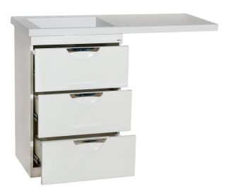 Напольная тумба под раковину Misty Куба под стиральную машину 60см белый