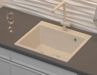 Мойка кухонная Point Бинга PN3003BG 60 см светло-бежевый