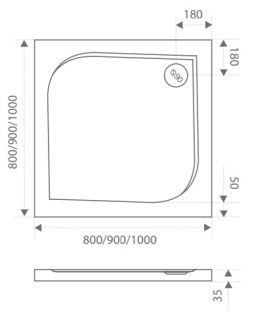 Экран Good Door Квадро 80