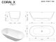 Ванна из искусственного камня Whitecross Coral X 0203.170077.100 170x77см белый глянец
