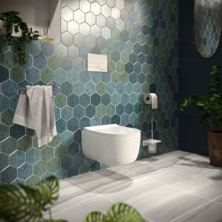 Кнопка смыва Berges Novum soft touch белый 040014