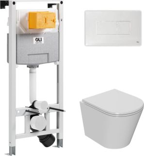 Комплект унитаза с инсталляцией Point Виктория 879235pKA01+PN41061 с сиденьем Микролифт