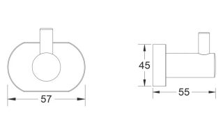 Крючок для ванной комнаты Shevanik SG5111 хром