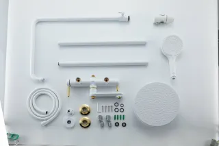 Душевая стойка Gappo G2409-83 белый/золото