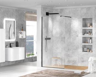 Душевая перегородка CEZARES LIBERTA-L-1-105-120-C-NERO кронштейн 120см