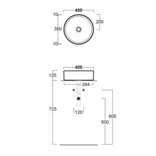 Раковина SIMAS Folio FO01bi белая 40 см