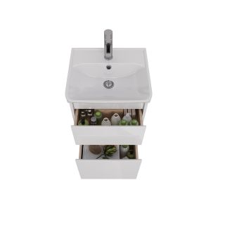 Тумба под раковину Lemark Combi LM03C45T 45 см белый глянец