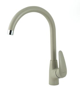 Смеситель для кухни Lemark Linara LM0405PAN с высоким поворотным изливом грей