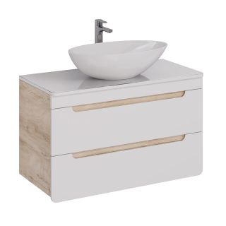 Тумба под раковину Lemark Olivia LM08OL100T 100 см белый глянец