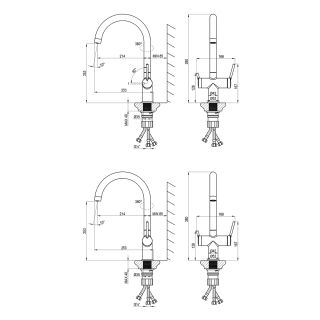 Смеситель для кухни Lemark Minima LM3861C с подключением к фильтру с питьевой водой хром
