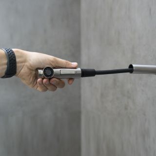 Смеситель для кухни Lemark Expert LM5085S с вытягивающимся поворотным изливом сталь