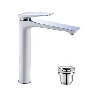 Смеситель для раковины Lemark Allegro LM5909CW с донным клапаном белый