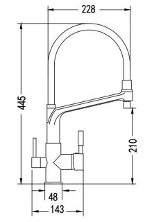 Смеситель для кухни Rose R658C белый