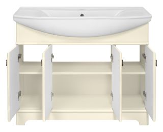 Напольная тумба под раковину Misty Лувр 105см слоновая кость