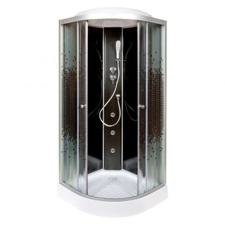 Душевая кабина Deto L 809 с гидромассажем BLACK 90х90х215 см