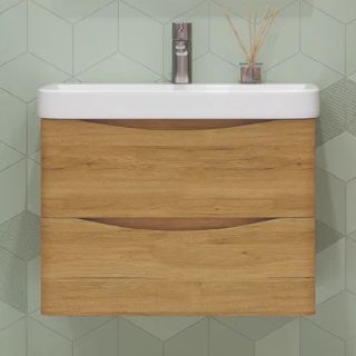 Тумба под раковину подвесная Velvex Clay tp.CLA.9595.70.2Y дуб верона, 70 см