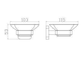 Мыльница с держателем Wonzon & Woghand Still WW-6622 хром