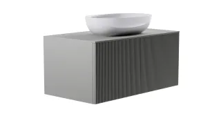 Тумба с раковиной Astra-Form М-40 4631177714825 90 см серый матовый