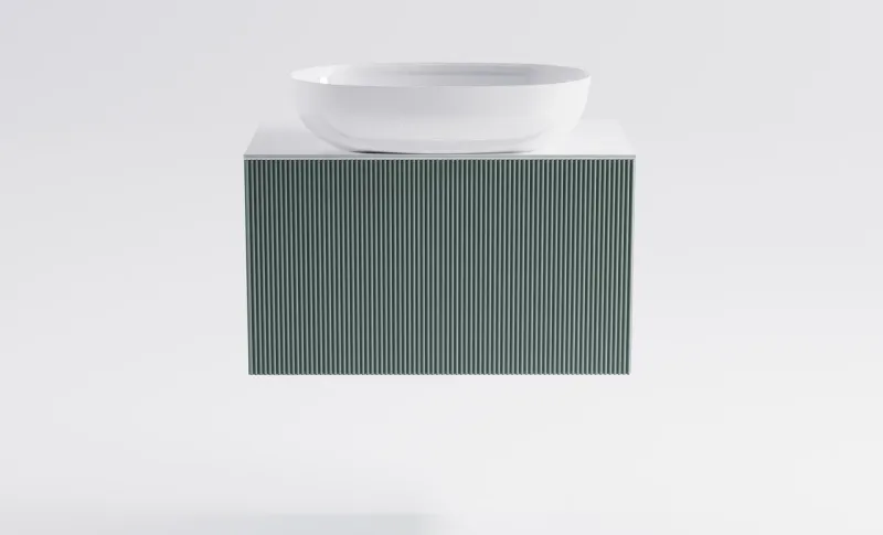 Тумба с раковиной Astra-Form М-40 Slim 4631177714467 70 см зелёный матовый