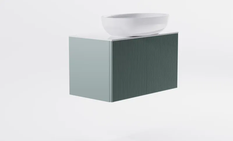 Тумба с раковиной Astra-Form М-40 Slim 4631177714467 70 см зелёный матовый