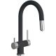 Смеситель для кухни Florentina Маэстро с подключением под фильтр антрацит