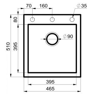 Мойка для кухни Milacio Murcia 46 Cuarzo MC.77032 белый