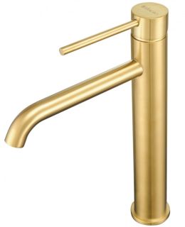 Высокий смеситель для раковины Milacio Ultra MCU.551.GD брашированное золото