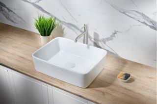 Высокий смеситель для раковины Milacio Ultra MCU.551.SS нержавеющая сталь