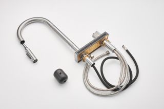 Смеситель для кухни Milacio Ultra MCU.556.SS с вытяжной лейкой и каскадным душем нержавеющая сталь