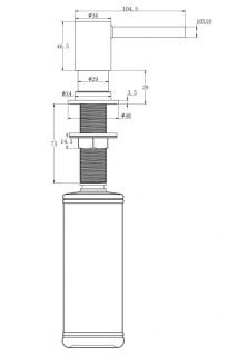 Дозатор для кухонной мойки Milacio MCU.934.GD брашированное золото