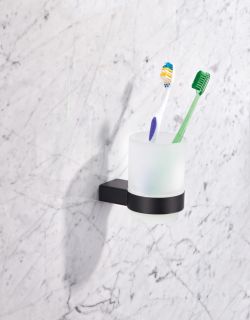 Держатель со стаканом Milacio Ultra MCU.961.MB чёрный матовый