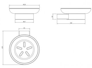 Мыльница Milacio Ultra MCU.962.GD брашированное золото
