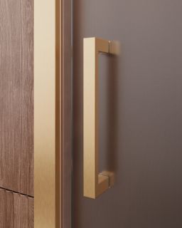 Душевая дверь CEZARES MOLVENO-BF-1-140-C-BORO-IV брашированное золото