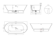 Ванна из искусственного камня Salini Mona S-Sense 102911GRF 180x80см RAL полностью