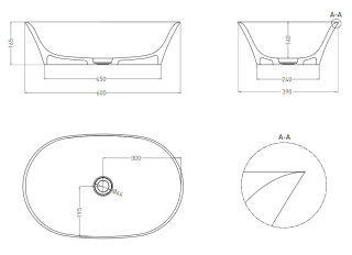 Накладная раковина Salini Mona S-Sense 110811G 60см белый глянцевый