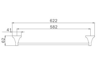 Полотенцедержатель Haiba HB8501 62см хром