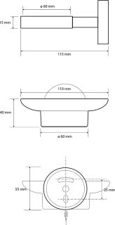 Мыльница Bemeta Dark 104108040