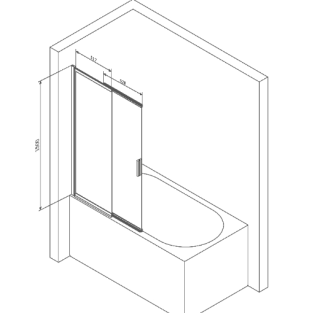 Шторка для ванны Am.pm LIKE W80S-100PS-150MT 100x150