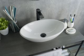 Раковина Gid N9021 51109 накладная белая 52x32x14