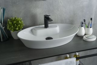 Раковина Gid N9398 51142 накладная белая 61x37x12