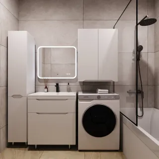 Тумба под раковину Style Line Марелла 70 Люкс Plus СС-00002398 белый матовый