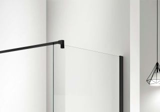 Душевая перегородка Aquatek Walk in с держателем AQ WIW 14020BL 140 см чёрный матовый