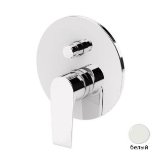Встраиваемый однорычажный смеситель Cezares для душа с переключателем NAUTIC-VDIM-BIO белый матовый
