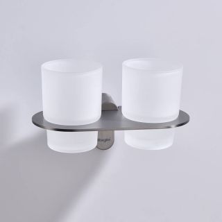 Стакан для ванной комнаты Raglo R300.08.09 двойной графит