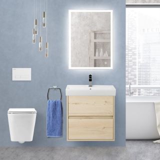 Тумба под раковину BelBagno Neon 60см Pino Bianco NEON-600-2C-SO-PB